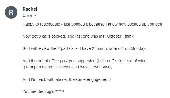 Rachel Williams - 3 Calls Booked